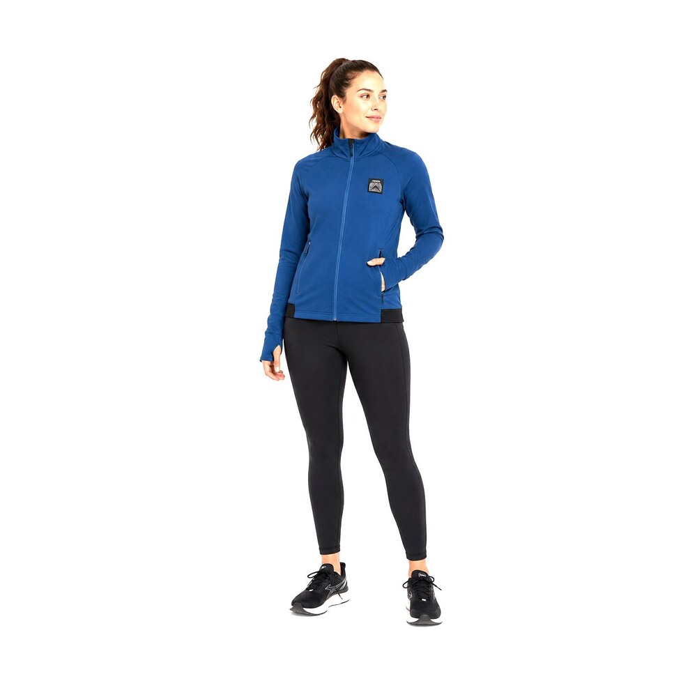 Oiselle Marine Blue Running Jacket Size 10 Full Zip Thumbhole Athletic Jacket